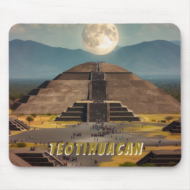 Pyramide des Mondes, Teotihuacan, Mexiko-Reise Mousepad (Vorne)