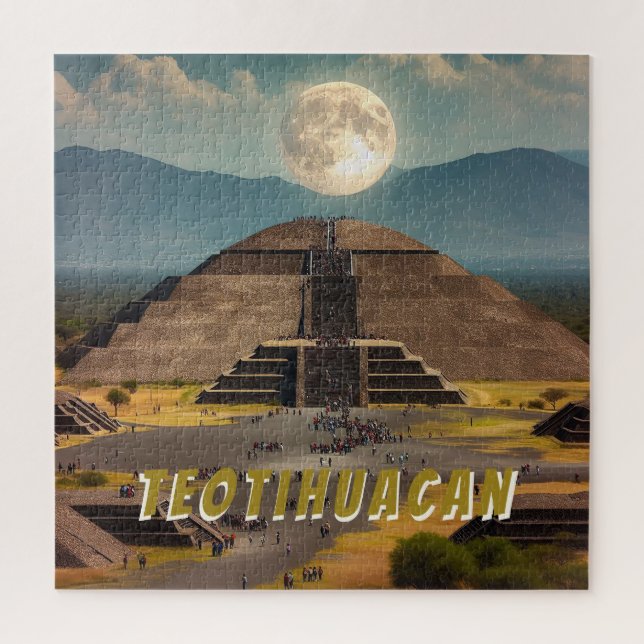 Pyramide des Mondes, Teotihuacan, Mexiko-Reise Puzzle (Vertikal)