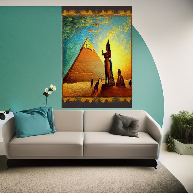 Pyramide, Statuen, Ägypten | AI Art Poster (Von Creator hochgeladen)