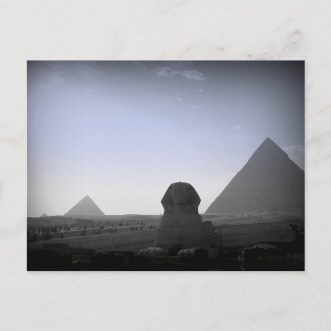 Pyramide und Sphinx Postkarte (Vorderseite)
