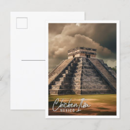 Pyramide von Chichen Itza Mexiko eine berühmte Rei Postkarte