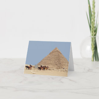 Pyramide von Ghafre und eine Reihe von Streitwagen Feiertagskarte