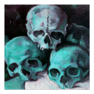 Pyramide von Skulls nach Cezanne Poster