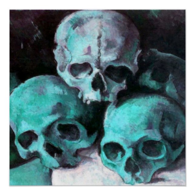 Pyramide von Skulls nach Cezanne Poster (Vorderseite)