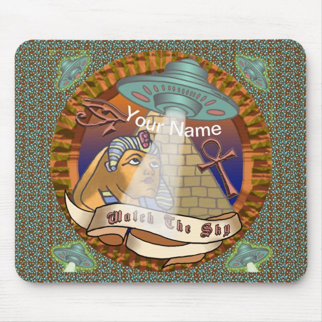 Pyramiden Alien Raumschiff   Mousepad (Vorne)