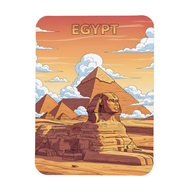 Pyramiden aus Ägypten Magnet (Vertikal)