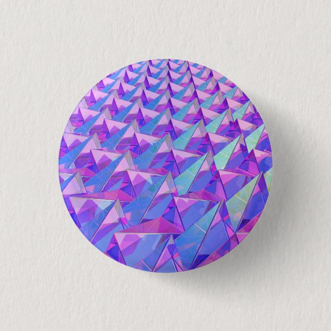 Pyramiden aus farbigem Kristall Button (Vorderseite)