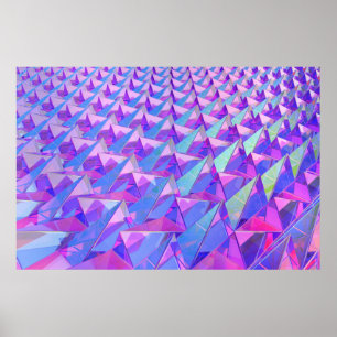 Pyramiden aus farbigem Kristall Poster
