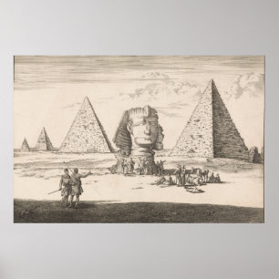 Pyramiden en Sfinx van Gizeh (1698) von Jan Luyken Poster