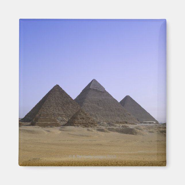 Pyramiden in der Wüste Kairo, Ägypten Magnet (Vorne)