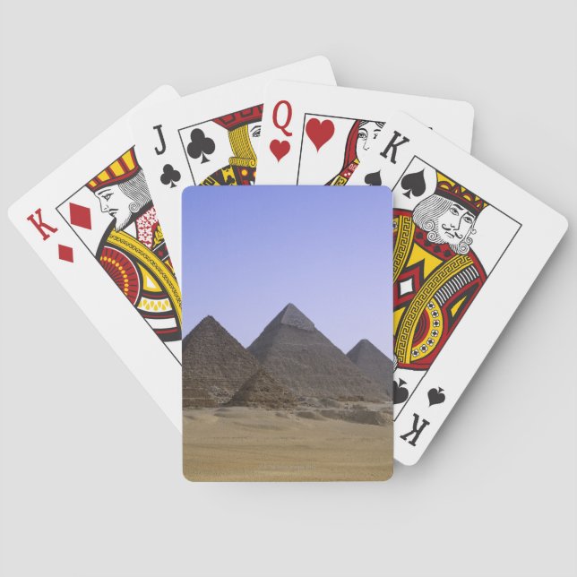 Pyramiden in der Wüste Kairo, Ägypten Spielkarten (Rückseite)