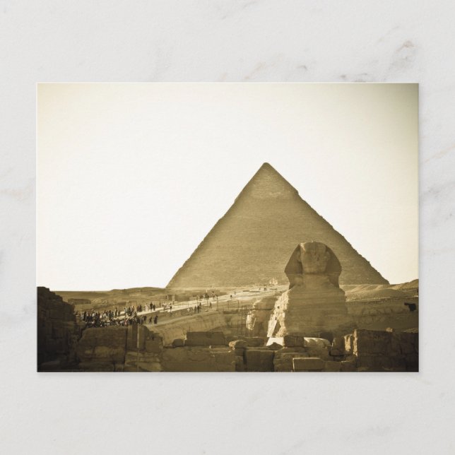 Pyramiden in Gizeh in Kairo, Ägypten Postkarte (Vorderseite)