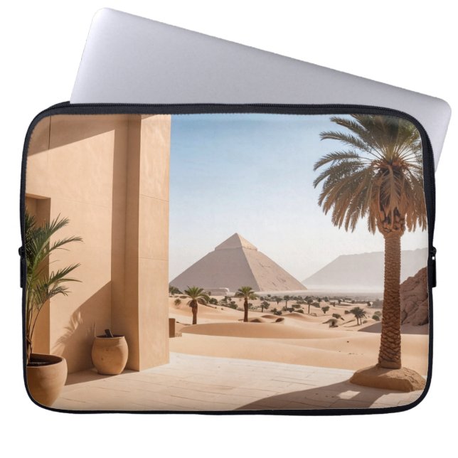 Pyramiden & Palmen Laptopschutzhülle (Vorderseite)