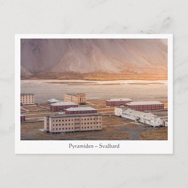 Pyramiden Svalbard Postkarte (Vorderseite)