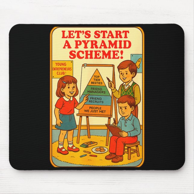 Pyramiden-System Lustiger Blackcraft Kult Dunkler  Mousepad (Vorne)