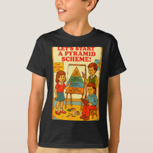 Pyramiden-System Lustiger Blackcraft Kult Dunkler T-Shirt