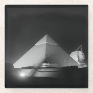Pyramiden und Sphinx Glasuntersetzer
