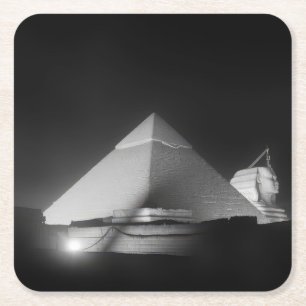 Pyramiden und Sphinx Rechteckiger Pappuntersetzer