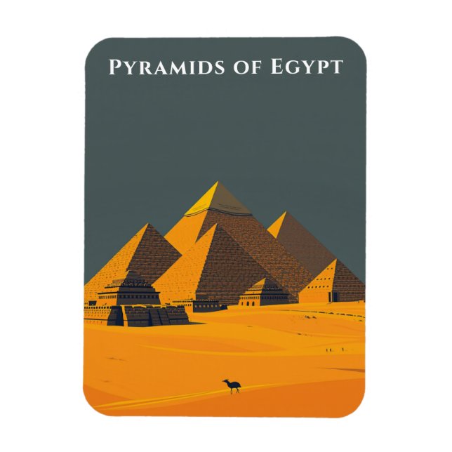 Pyramiden von Ägypten Reisen Alte Wunder Magnet (Vertikal)