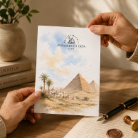 Pyramiden von Giza, Ägypten | Wasserfarben-Andenke