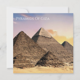 Pyramiden Von Giza Reise Ägypten Foto Feiertagskarte