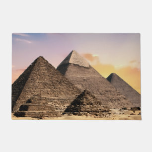Pyramiden Von Giza Reise Ägypten Foto Fußmatte