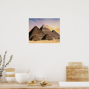 Pyramiden Von Giza Reise Ägypten Foto Poster