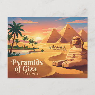 Pyramiden von Giza und Große Sphinx Ägypten Postkarte