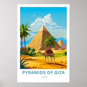 Pyramiden von Gizeh Ägypten Reisen Print Poster