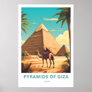Pyramiden von Gizeh Ägypten Reisen Print Poster