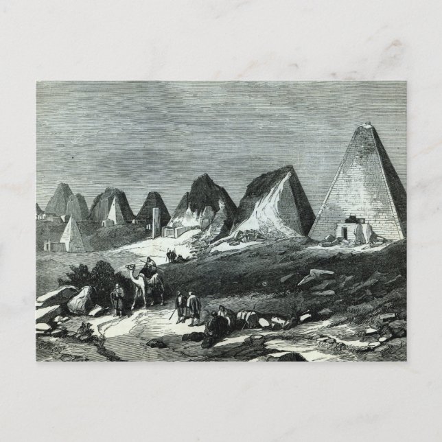 Pyramiden von Meroe, am Nil Postkarte (Vorderseite)