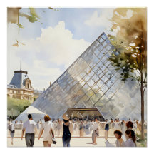 Pyramidenposter des Louvre Parisien