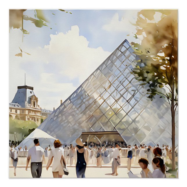 Pyramidenposter des Louvre Parisien Poster (Vorderseite)