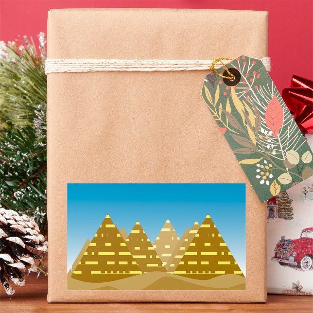 Pyramidenstadt Rechteckiger Aufkleber (Von Creator hochgeladen)