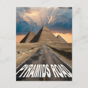 Pyramidenstraße Ägypten Wüstenlandmarke Kunst Feiertagspostkarte