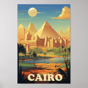 Pyramids Ägypten Berühmter Reiseort Poster