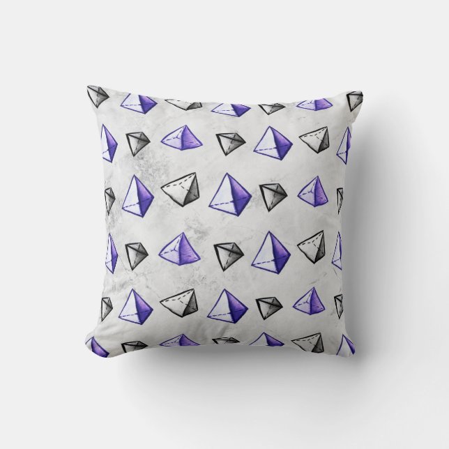Pyramids Pattern Geometry Mathematiker Lehrer Kissen (Vorderseite)