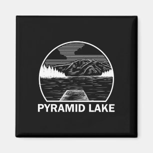 Pyramidsee Nevada lustiges Angeln Camping Sommer Magnet