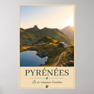 Pyrenäen Frankreich – Illustrierte Landschaft am S Poster