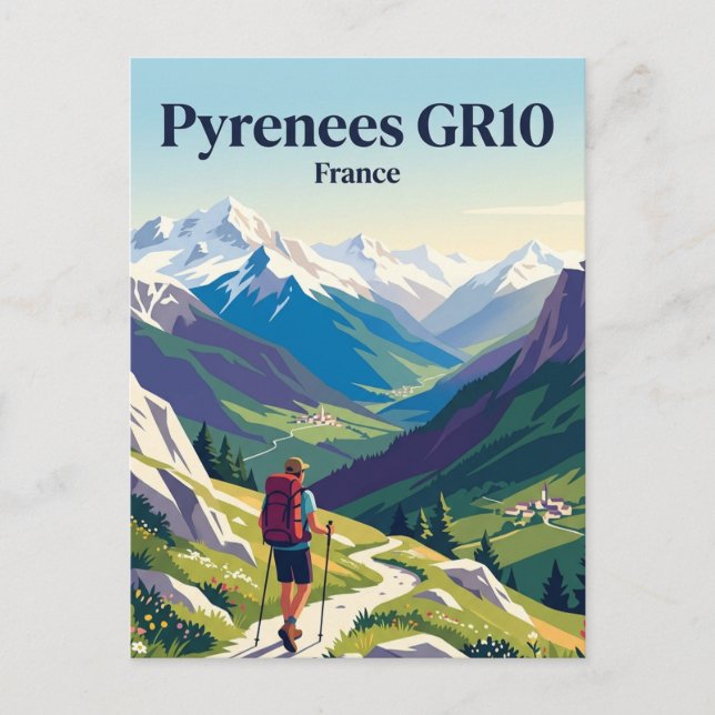 Pyrenäen GR10 Frankreich Postkarte (Vorderseite)