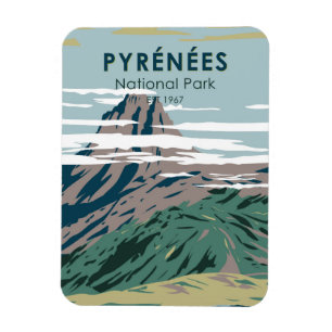 Pyrenäen Nationalpark Frankreich Vintag Magnet