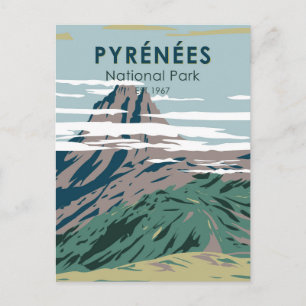 Pyrenäen Nationalpark Frankreich Vintage Postkarte