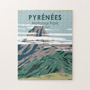 Pyrenäen Nationalpark Frankreich Vintage Puzzle
