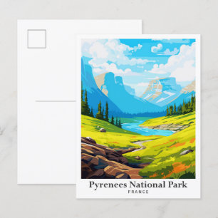 Pyrenäen Nationalpark Vintage Postkarte
