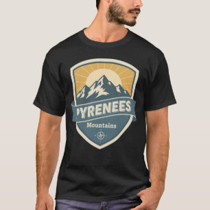 Pyrenäen Vintage-Abzeichen T-Shirt