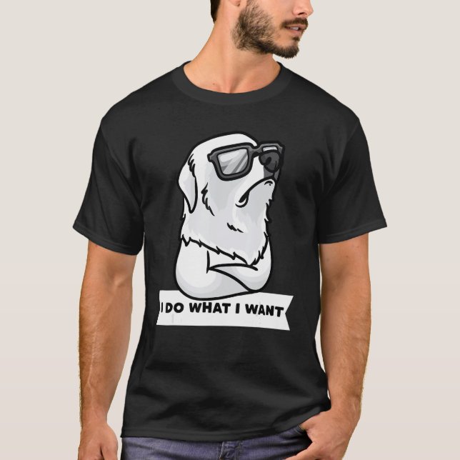 Pyrenäenberg Hund Stubborn Hund Große Pyrenäen T-Shirt (Vorderseite)
