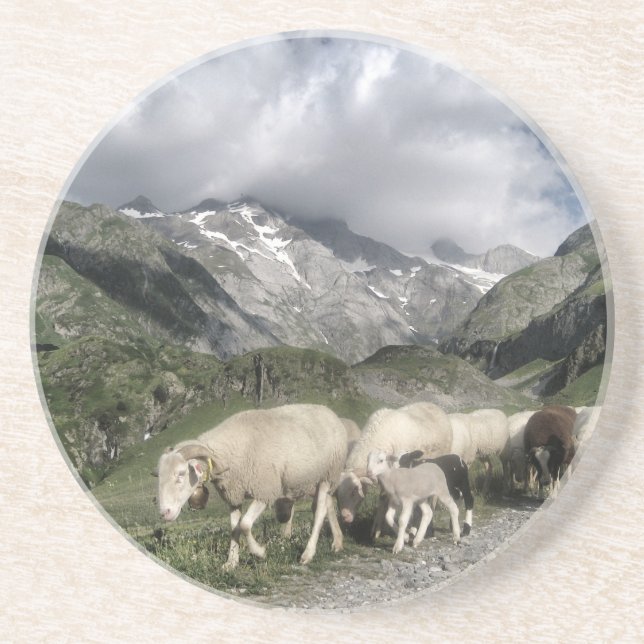 Pyrenäenlandschaft Sandstein Untersetzer (Vorne)