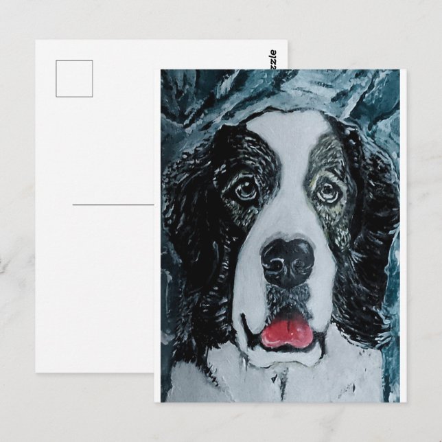 Pyrenean Mastiff Painting by Alfred Fox Postkarte (Vorne/Hinten)