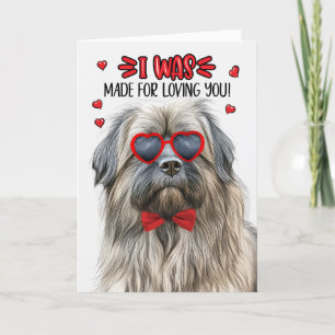 Pyrenean Shepherd Made for Love You Valentine Feiertagskarte