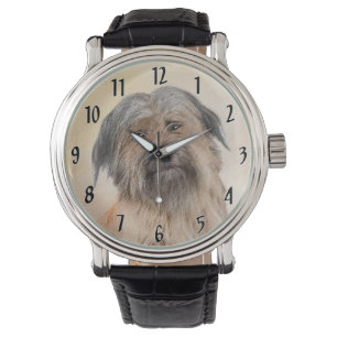 Pyrenean Shepherd Malerei - Niedliche Original Dog Armbanduhr
